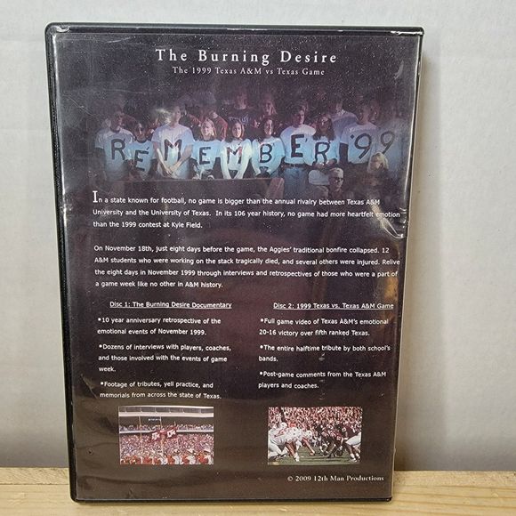DVD The Burning Desire: Texas Vs Texas A&M 11*26*99 - 2-disc set - Picture 4 of 4